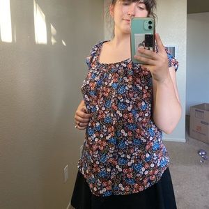 Lauren Conrad Floral Blouse